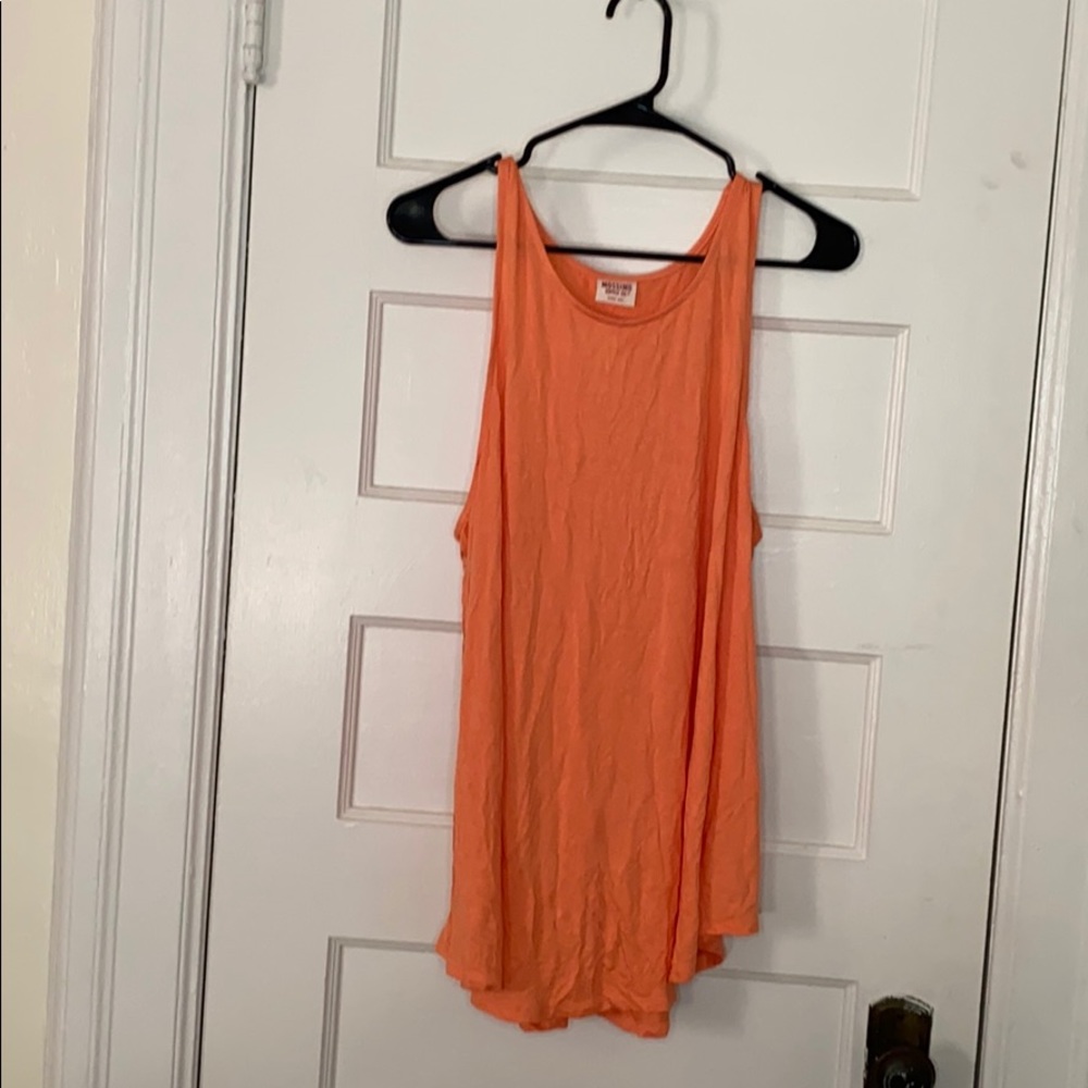 Light orange workout tank